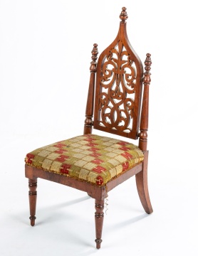 Walnut Gothic Child's Chair