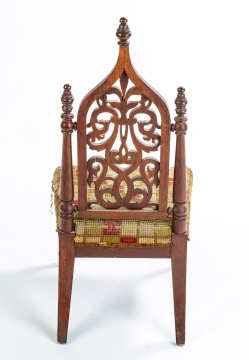 Walnut Gothic Child's Chair