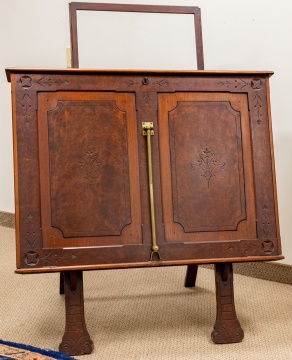 Victorian Walnut & Burl Portfolio Isle