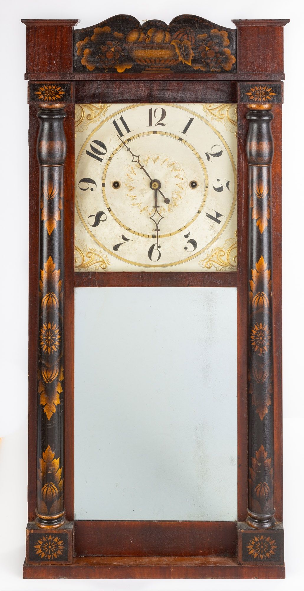 Jerome and Darrow 1/2 Column and Splat Shelf Clock Cottone Auctions