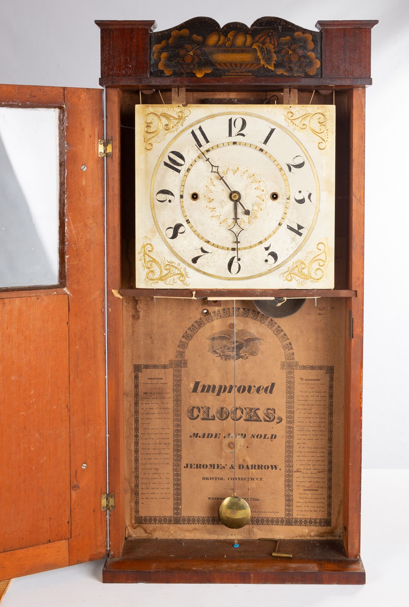 Jerome and Darrow 1/2 Column and Splat Shelf Clock Cottone Auctions