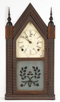 JC Brown Ripple Front Steeple Clock