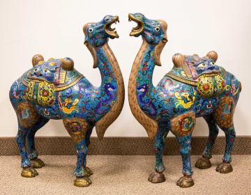 Pair of Chinese Cloisonné Camels