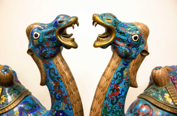 Pair of Chinese Cloisonné Camels