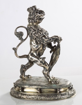 German Silver Gilt Heraldic Lion Cup 