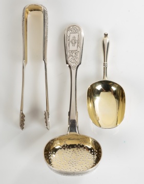 (3) Russian Sterling & Silver Gilt Serving Pieces