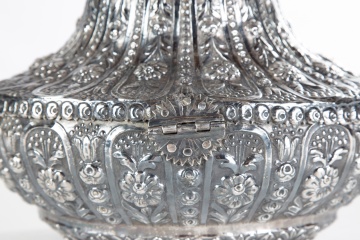 19th Century Ottoman Empire Silver Jewellery Box, Turkey