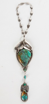 American Southwest Sterling Silver & Turquoise Necklace