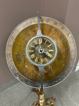 Rare Juvet Floor Model Globe Clock