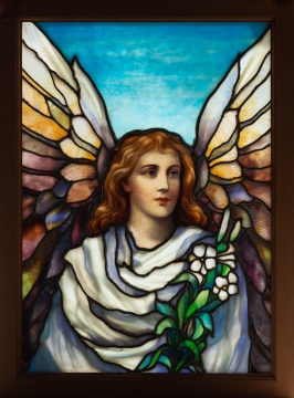 American School Leaded Glass Angel Window