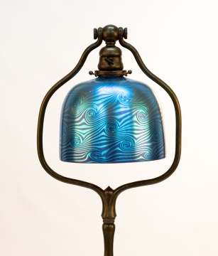 Art Glass Shade on Tiffany Studios Floor Base
