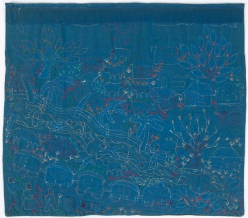 Sewn Cloth Applique Wall Hanging Tapestry