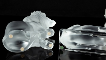 Lalique "Bamara" Lion and Stag