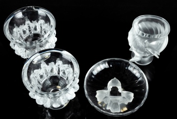 (4) Lalique Vases