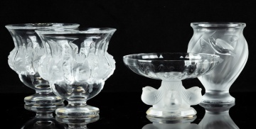 (4) Lalique Vases