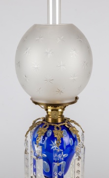 Blue Overlay Transition Oil Lamp