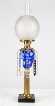 Blue Overlay Transition Oil Lamp