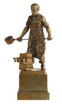 P. Villette Bronze Sculpture