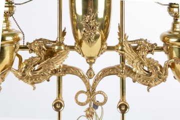 Rare Miller Double Griffin Student Lamp