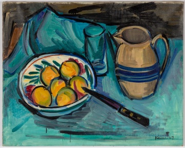 Ben Benn (American, 1884-1983) Still Life of Fruit and Pitcher