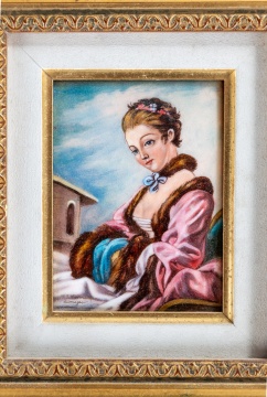 (2) French Limoges Enameled Plaques