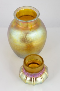 Tiffany Studios Favrile Covered Bottle
