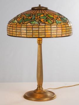 Tiffany Studios, New York Swirling Oak Leaf Lamp