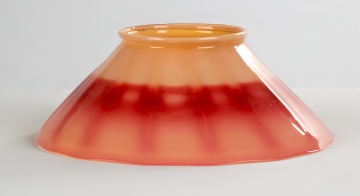 19th Century Peach Bowl Art Glass Shade