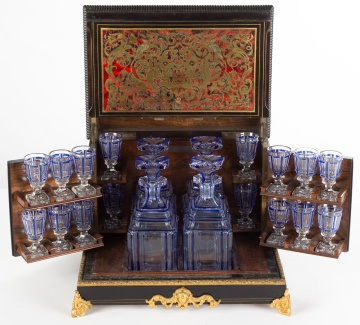 19th Century Boulle Decanter Chest "Cave a Liqueur"
