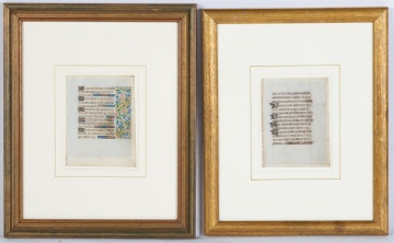 (2) Illuminated Manuscript Leaves