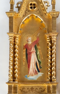 Pair of Florentine Grand Tour Paintings of Angels After Fra Angelico