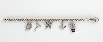 Italian 18K Gold Charm Bracelet
