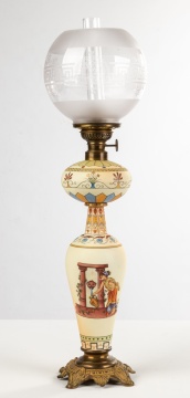 19th Century Miniature Banquet Lamp