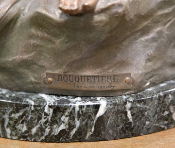 French Figural Sculpture "Bouquetiere Par a de Raniery"
