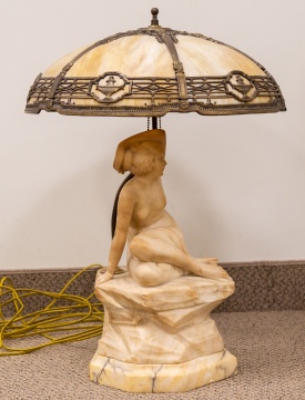 Alabaster Figural Lamp