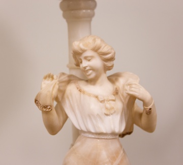 Alabaster Figural Lamp