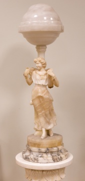 Alabaster Figural Lamp