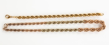 18K & 12K Gold Filed Rope Chains
