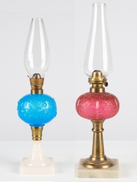 (2) 19th Century Oil Lamps