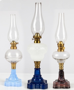 (3) 19th Century Oil Lamps