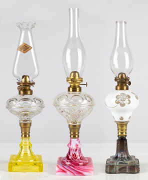 (3) 19th Century Oil Lamps