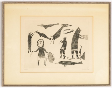 Kiakshuk (Inuit, 1886-1966) Etching