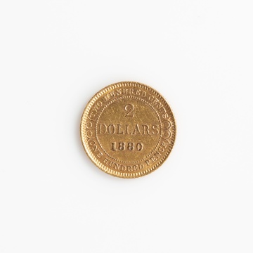 Canada, Newfoundland, 1880 Victoria $2 Gold Coin