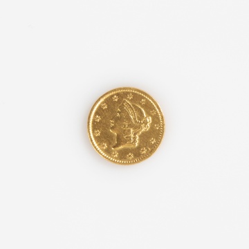 US 1852 $1 Gold Coin