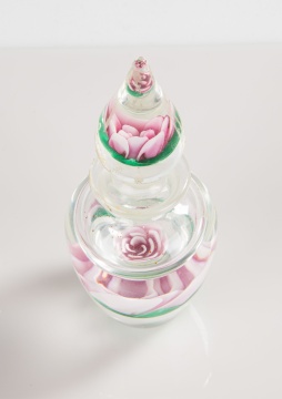 Francis Whittemore Rose Glass Perfume Bottle