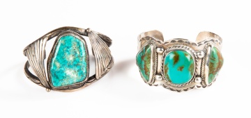 Silver, Pewter and Turquoise Cuffs