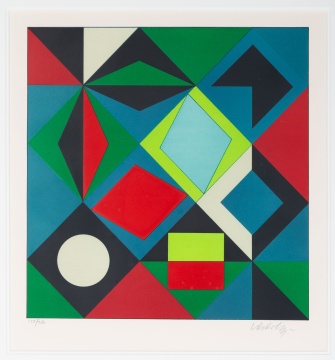Victor Vasarely (French/Hungarian, 1906-1997) "Sikra - M.C."