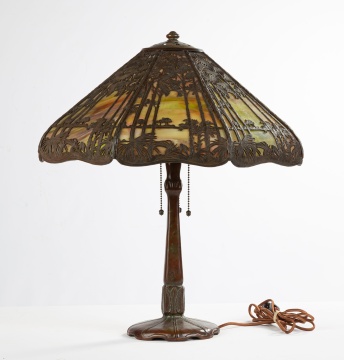Handel Style Tropical Sunset Table Lamp