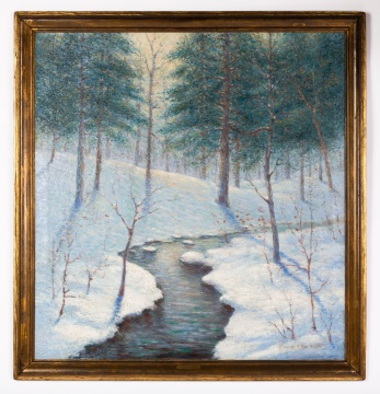 Howard Bonnell Spencer (American, 1871-1967) "The Brook in Winter"