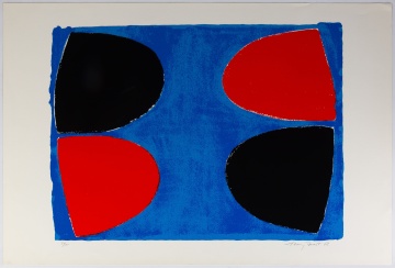 Terry Frost (British, 1915-2003) Red & Black on Blue, 1968